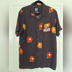 Coca cola 1971 vintage short sleeve shirt‎ floral print size M